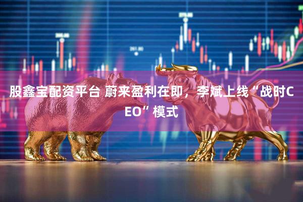 股鑫宝配资平台 蔚来盈利在即，李斌上线“战时CEO”模式